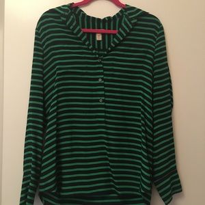 Jcrew silk striped top